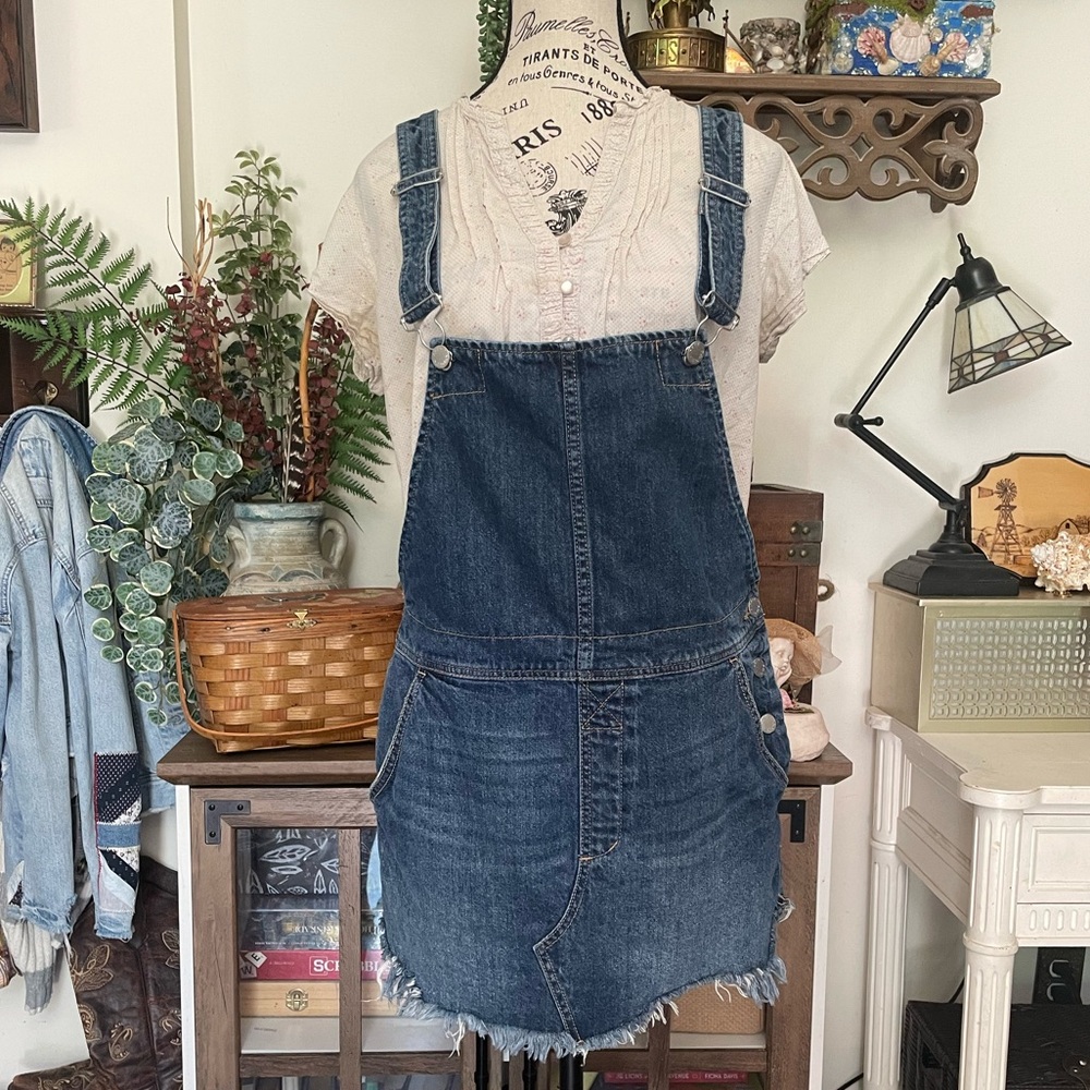Free People denim overalls